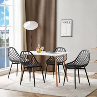 Ensemble 5 pièces 1 Table 4 chaises Cuisine Ensemble Table et chaises pour Salle à Manger Design élégant