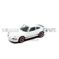 Voiture Miniature de Collection - WELLY 1/24 - PORSCHE 911 Carrera 2.7 RS - 1973 - White / Red - 24086W