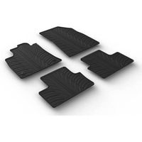 Set tapis de caoutchouc compatible avec Renault Clio V HB 9-2019- (T profil 4-pièces + clips de montage)