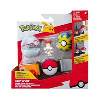 Ceinture Pokémon Clip 'N' Go avec 2 Poké Balls et figurine Scorbunny - BANDAI - Pour Enfant dès 4 ans