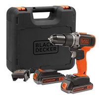 BLACK+DECKER -   BCD003ME2K-QW Perceuse à percussion sans fil - 45 Nm - 1400 trs/min - 21 000 cps/min - 2 vitesses - 2 Batteries -