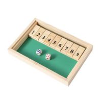 Boîte à couper la boîte à Dice jeu Flip Block Board Board Jeu 2 joueurs jeu et jouer fermé la boîte en bois d'éducation de dés jeu