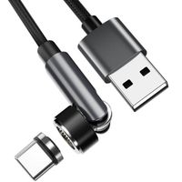 INF Câble de charge USB-C magnétique 3A Charge rapide 2 m Le noir  