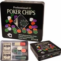 Boite de jeu de poker - Liam Access - 100 jetons, 2 paquets de cartes, jeton dealer