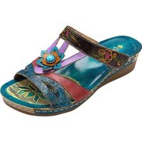 Sandales de style ethnique bosniaque à bout plat pour femmes