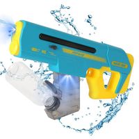Pistolet à eau électrique - avec lumière - Pistolet à eau puissant auto-amorçant pour enfants adults Batterie 1 200 mAh - Vert