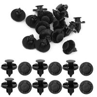 Lot 50 Rivets Plastique Noir 8mm – Fixations Voiture Porte, Coffre, Pare-chocs, Garnitures Intérieures – Diamètre Tige 8mm, Tête 20mm