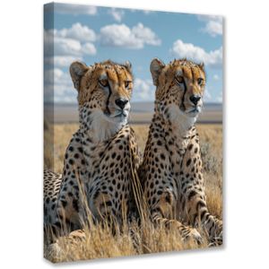 Papier peint girafe, éléphant dans la savane – Poésie Murale