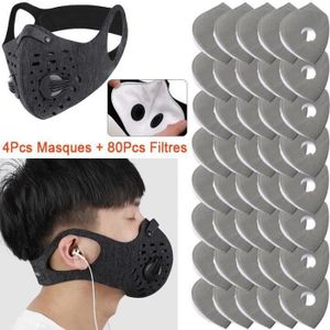 SH M188 Masque de bouche et de nez en coton 2 couches avec 10 filtres 3 couches lavables /à 60 /°C camouflage