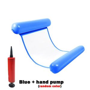 BOUÉE - BRASSARD bleu marine - Hamac flottant gonflable en PVC, lit balançoire pliable pour piscine, plage et piscine, matelas