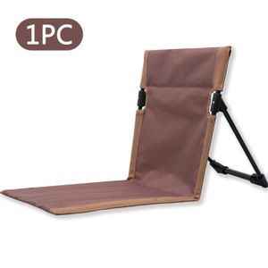 CHAISE DE CAMPING 1 pièce - Marron - Chaise pliante de camping en plein air, Chaise paresseuse simple, Dossier de pique-nique,