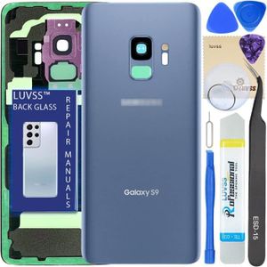 COQUE - BUMPER Vitre Arrière pour Samsung Galaxy S9 G960 Bleu Coq