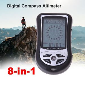 BOUSSOLE - COMPAS Baromètre Portable 8-en-1 altimètre électronique portable pêche alpinisme boussole altimètre