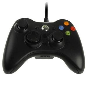 CONSOLE XBOX 360 Manette de jeu noire filaire pour console Xbox 360