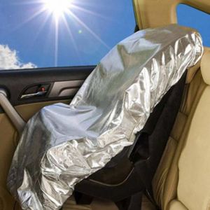 PARE-SOLEIL Accessoire de siège de voiture, couverture de pare-soleil de siège de voiture de couleur argent durable, matériau de protection