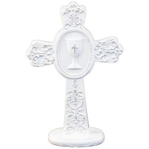 DÉCORATION DE TABLE 1 Grande croix blanche de 15.3 cm pour décoration 
