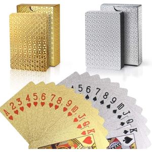 CARTES DE JEU Jeu De Cartes De Poker - Rouge Et Jaune - Étanche 