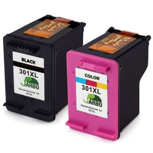 Pack de cartouches d'encre 301 XL Noir + Couleurs - Compatible HP JETLINE :  le pack de cartouches d'encre à Prix Carrefour