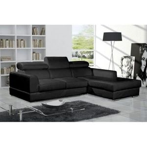 Canape D Angle Cuir Noir Achat Vente Pas Cher