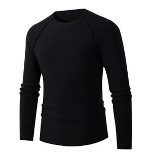 PULL Pull en Tricot Homme Col Rond Couleur Unie Fashion