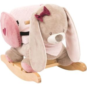 Doudou Nattou Lapin Rose Plat - 27 x 27 x 5 cm Sacha & Pauline