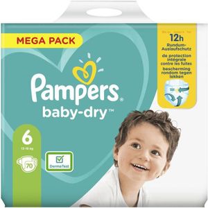 COUCHE Couches PAMPERS Baby-Dry taille 6 (13-18 kg) - 70 