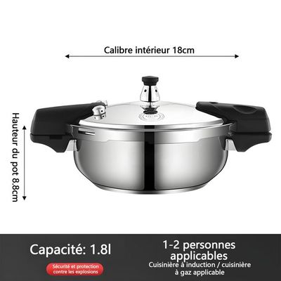 Autocuiseur 5L Anti-Explosion Alliage Aluminium – Grande Capacité, Fond Composite, Gaz & Induction