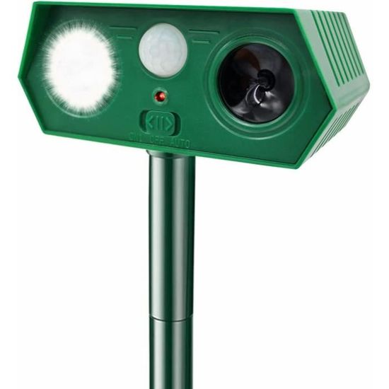 Répulsif à Ultrasons Pour Chats - Solaire, Détecteur De Mouvement - Étanche IP - Pour Jardin, Terrasse, Camping - Protège Plantes Et Espaces