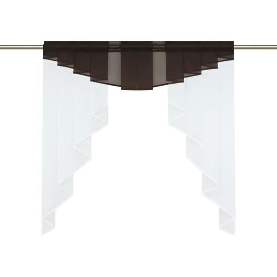 HongYa 1 Pièce Store Bateau Transparent Passe Tringle Plissé Coloré