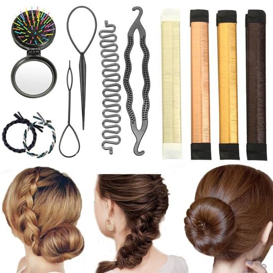 Coiffure Set , 53 Set Cheveux Design Outils De Style Accessoire DIY  Accessoire Pour Cheveux Cheveux Modélisation Outil Kit Coiffeur Kit Set  Magie