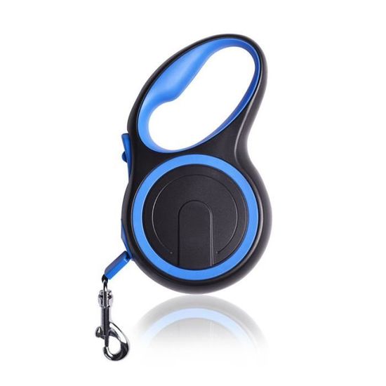Laisse Rétractable Automatique Pour Chien Jusqu'à 35kg - Longueur 5m, Poignée Ergonomique, Couleur Rose