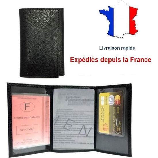 Pochette permis de best sale conduire et carte grise