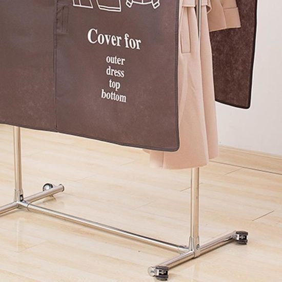 Housse De Rangement Vêtements Voyage - Grand Sac Anti-Poussière Avec Poches PVC - Pour Chemises, Robes, Costumes