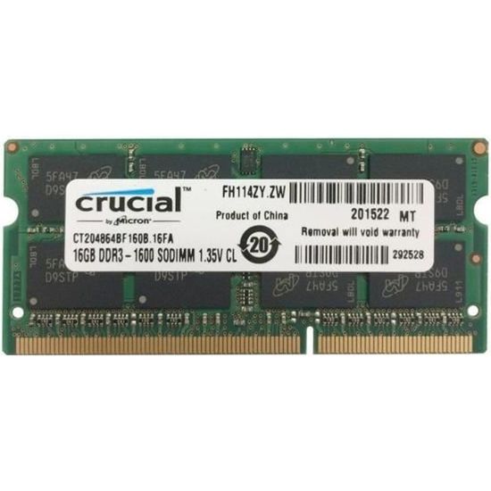 Mémoire CRUCIAL 8GB DDR4 2400 MT/s (PC4-19200) CL17 SR x8 Unbuffered SODIMM 260pin  for Mac