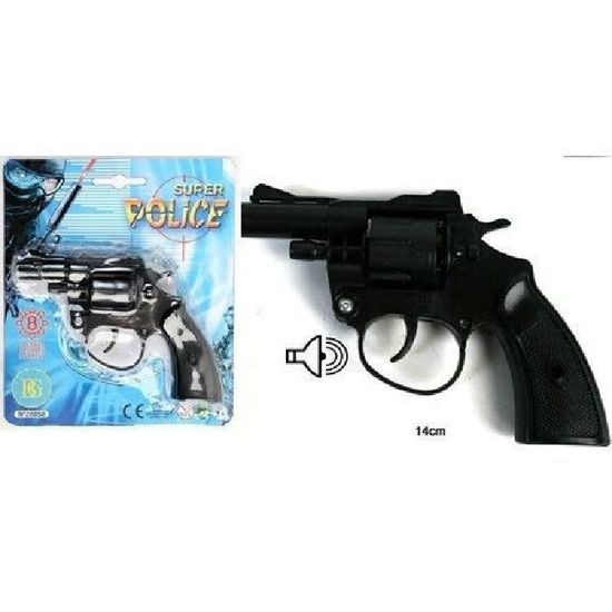 Pistolet a Amorce 8 Coup en Plastique - Revolver Jeu Jouet - 256