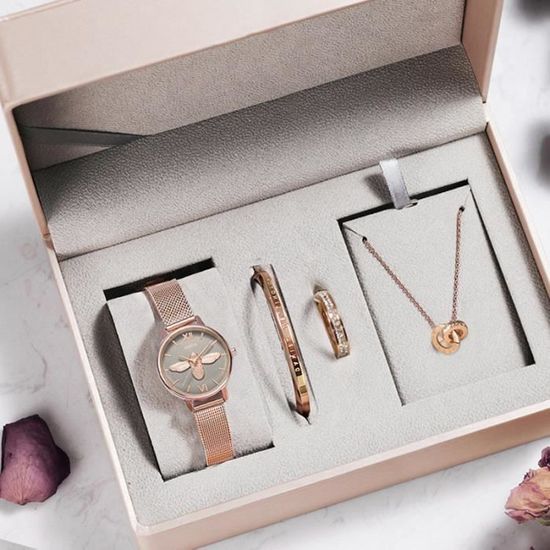 Montre Femme Plaqué Or 'Tamara Melon Box 6' - Élégante & Merveilleuse - Occasion Très Bon État