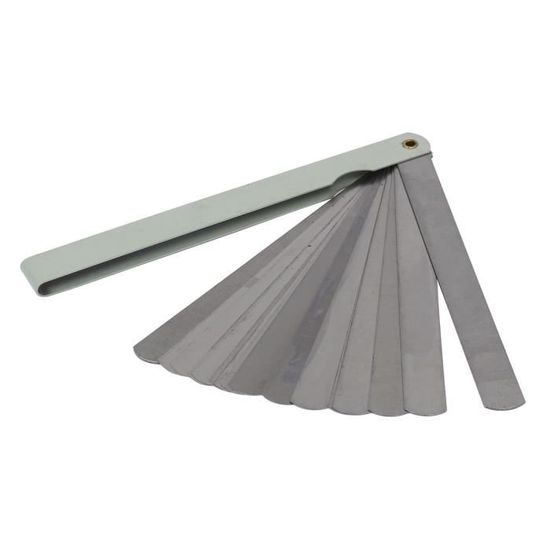 Jauge D'épaisseur 10 Pièces – Lames 0.4 Mm, Longueur 150 Mm, Acier Au Manganèse, Pour Mesures Précises