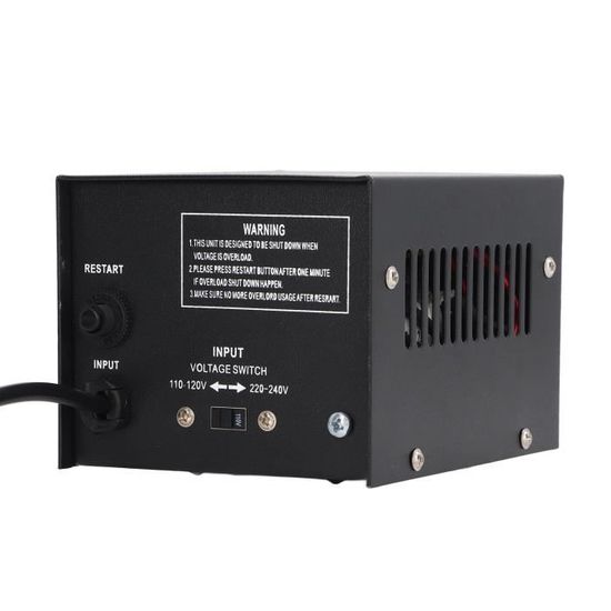 Transformateur VEVOR 220 V⇄110 V, Convertisseur Tension Élévateur Abaisseur 3000 W Transformateur Puissance, avec 3 Prises EU Shucko, 1 Prise Type-C | Leroy Merlin