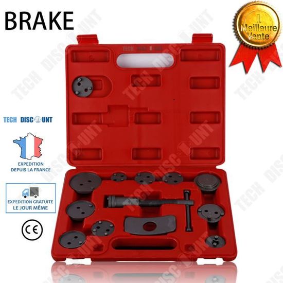 Coffret Set repousse piston d étrier de frein Kit d outils 23 pièces Rouge