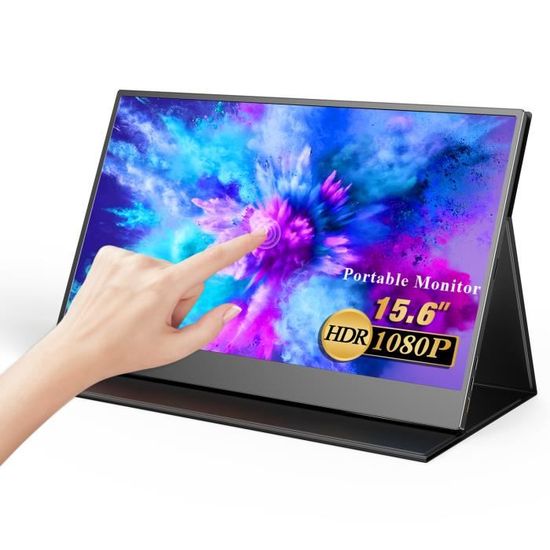 Moniteur portable UPERFECT 15.6" 1080P Touch Screen Full HD pour Gaming PC/PHONE/SWITCH