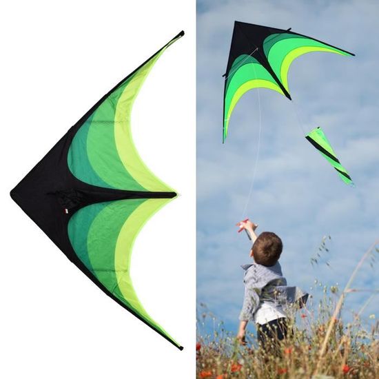Cerfs-volants 3D requin noir avec des dents pour enfants, cerfs-volants d'avion de loisirs en plein air, faciles à assembler