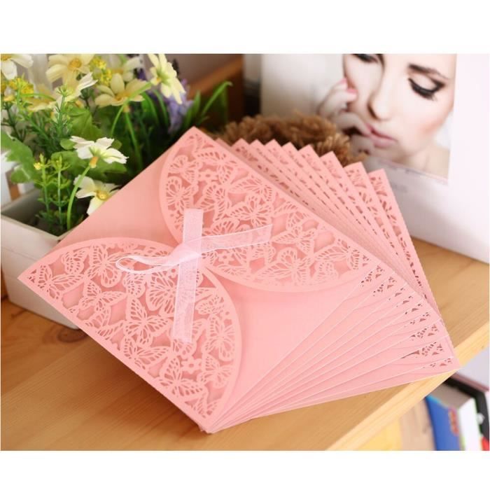 Cartes De Table Marque-places Découpe Laser | Lot De 50 | 10x10 Cm | Papier 210g | Pour Mariage, Baptême, Buffet - 4