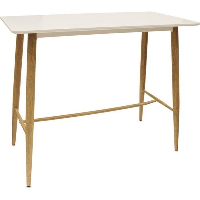 Sooma - Mange-Debout Rectangulaire Plateau Blanc