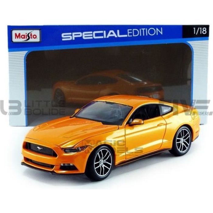 Voiture Miniature de Collection - MAISTO 1/18 - FORD Mustang GT - 2015 - Orange - 31197OR