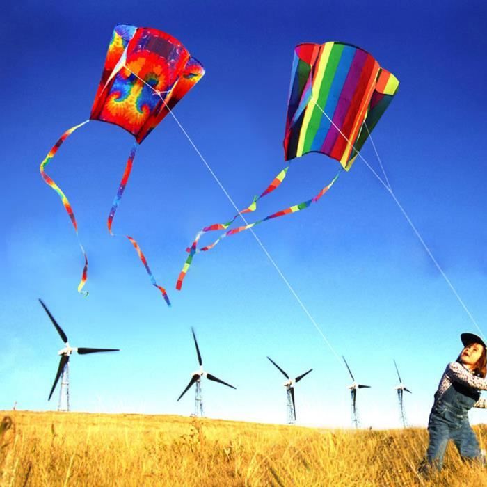 【cerf-volant】Nouveau Power Kite Qutdoor Fun Toys Parafoil Parachute Dual Line Surfing Toys MR_gt15341