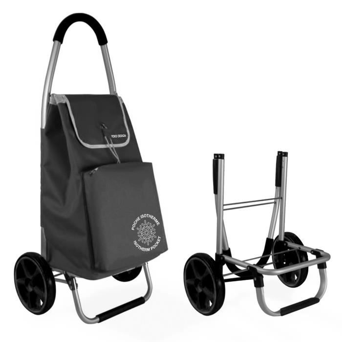 chariot de course Chariot de marche pliable Yoko Design - Noir