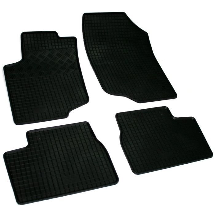 LOT DE 4 TAPIS DE SOL CAOUTCHOUC SUR MESURE PEUGEOT 207