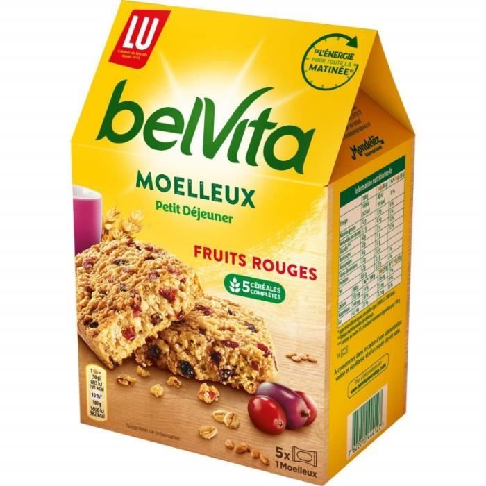 LU BELVITA - Belvita Gateau Moelleux Fruits Rouges 250G - Lot De 4
