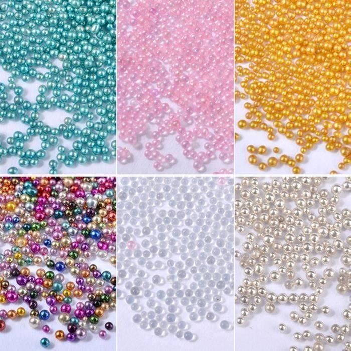Caviar Nacré Perles mélangées colorées Diy nail vernis à ongles décoratif Outil de manucure Accessoires créatifs