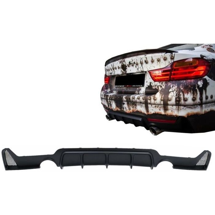 Diffuseur pour BMW Série 4 F32 F33 F36 2013-2019 M Look Double Seul Sortie Mat
